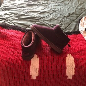 Women's Ankle Booties in Dark Plum - Cozy Winter Style